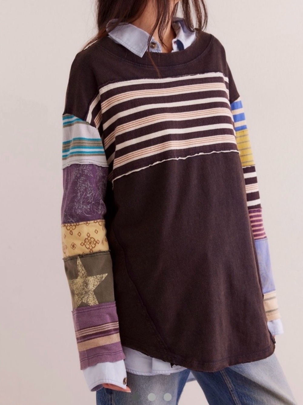 NWOT We The Free Mackenzie Tee by Free People, size M fits oversized.